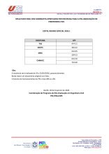 Resultado Edital Especial 2026.1